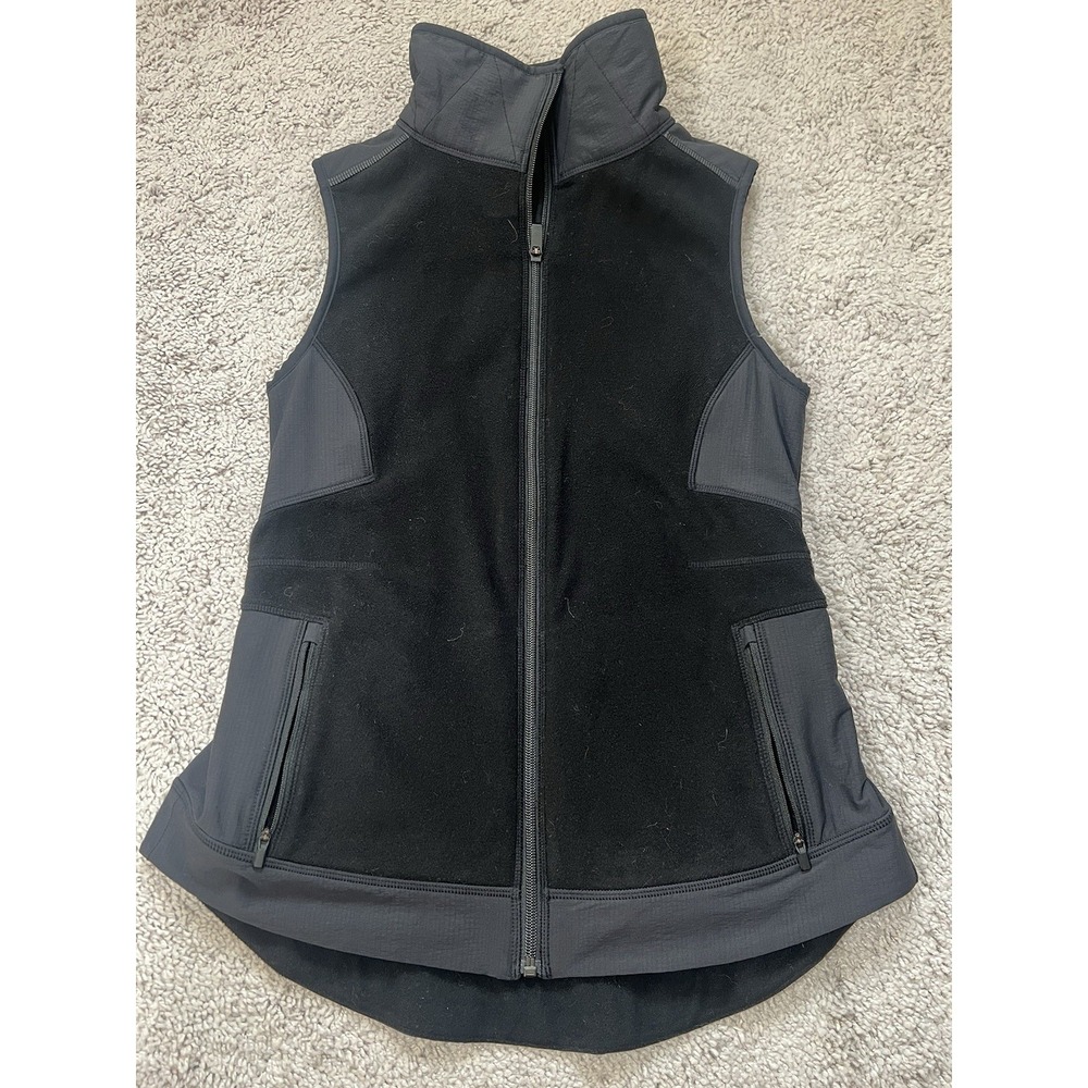 Athleta Women's Small Outlander Vest Black Fleece Outdoors Hiking Gorpcore